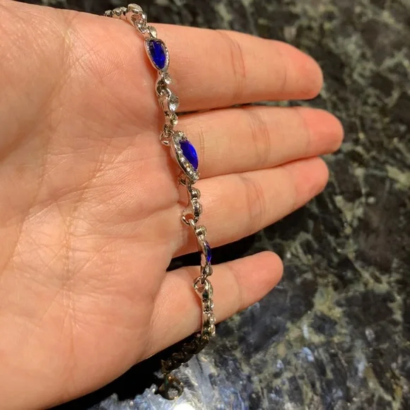 NWT Blue sapphire with diamonds bracelet - Picture 9 of 9